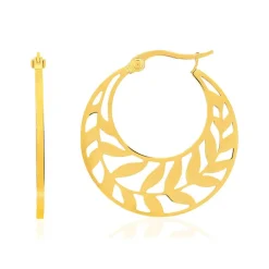 Créoles acier doré