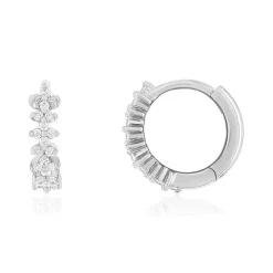Créoles argent zirconias