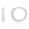 Créoles argent 925 zirconias 15 mm.