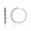 Créoles argent 925 zirconias violets