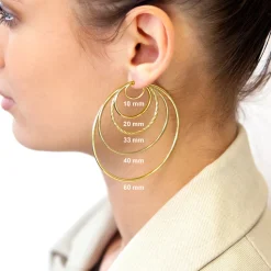 Créoles d'occasion or 750 jaune