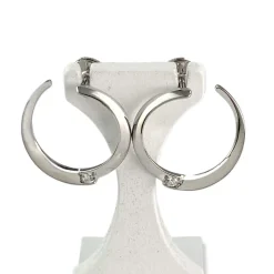 Créoles GAREL d'occasion or 750 blanc diamants