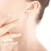 Créoles or 750 jaune diamants synthétiques 1 carat