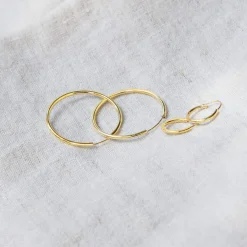 Créoles or 375 jaune 30 mm