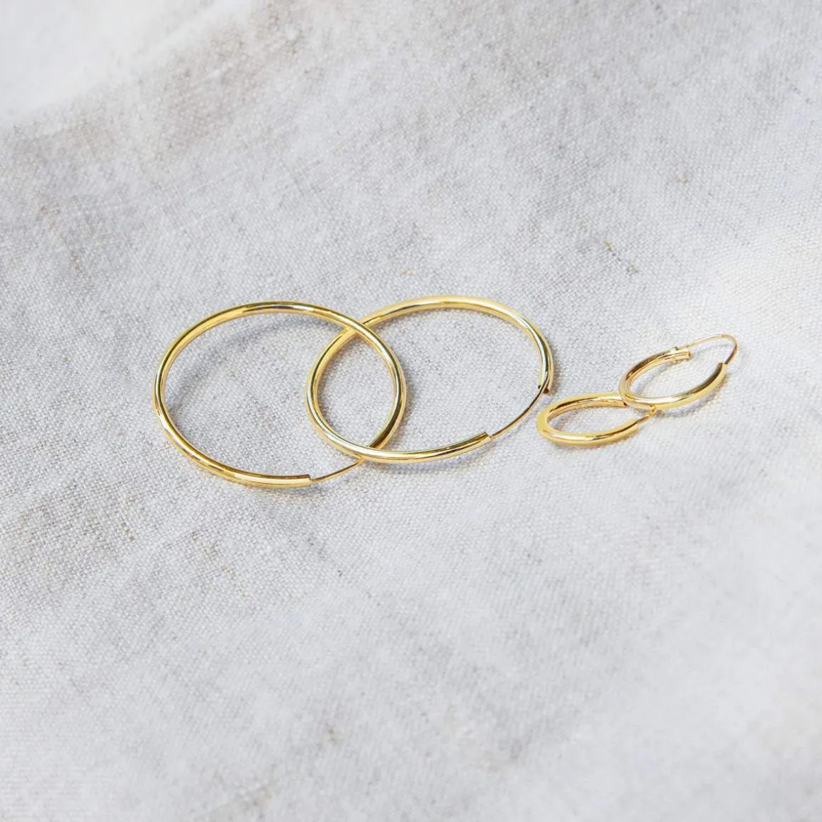 Créoles or 375 jaune 30 mm