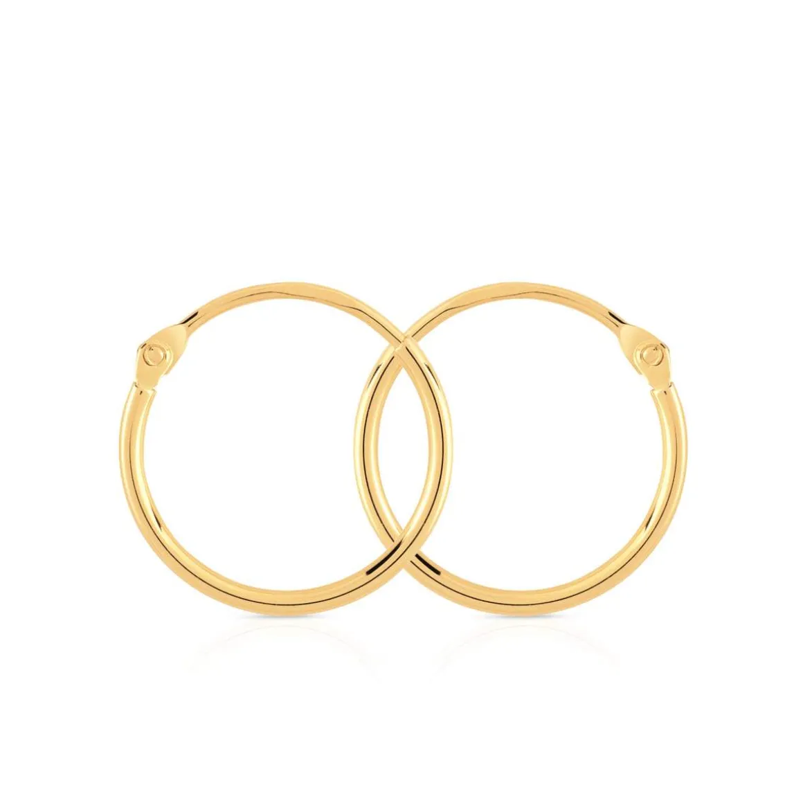 Créoles or 750 jaune 10 mm