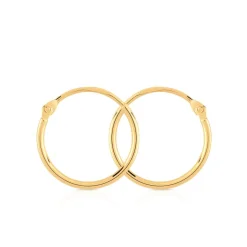 Créoles or 375 jaune 10 mm