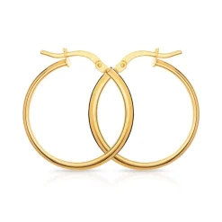 Créoles or 375 jaune 20 mm