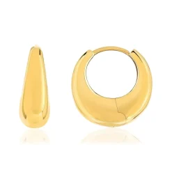Créoles plaqué or jaune 18mm