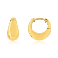 Créoles plaqué or jaune 15mm