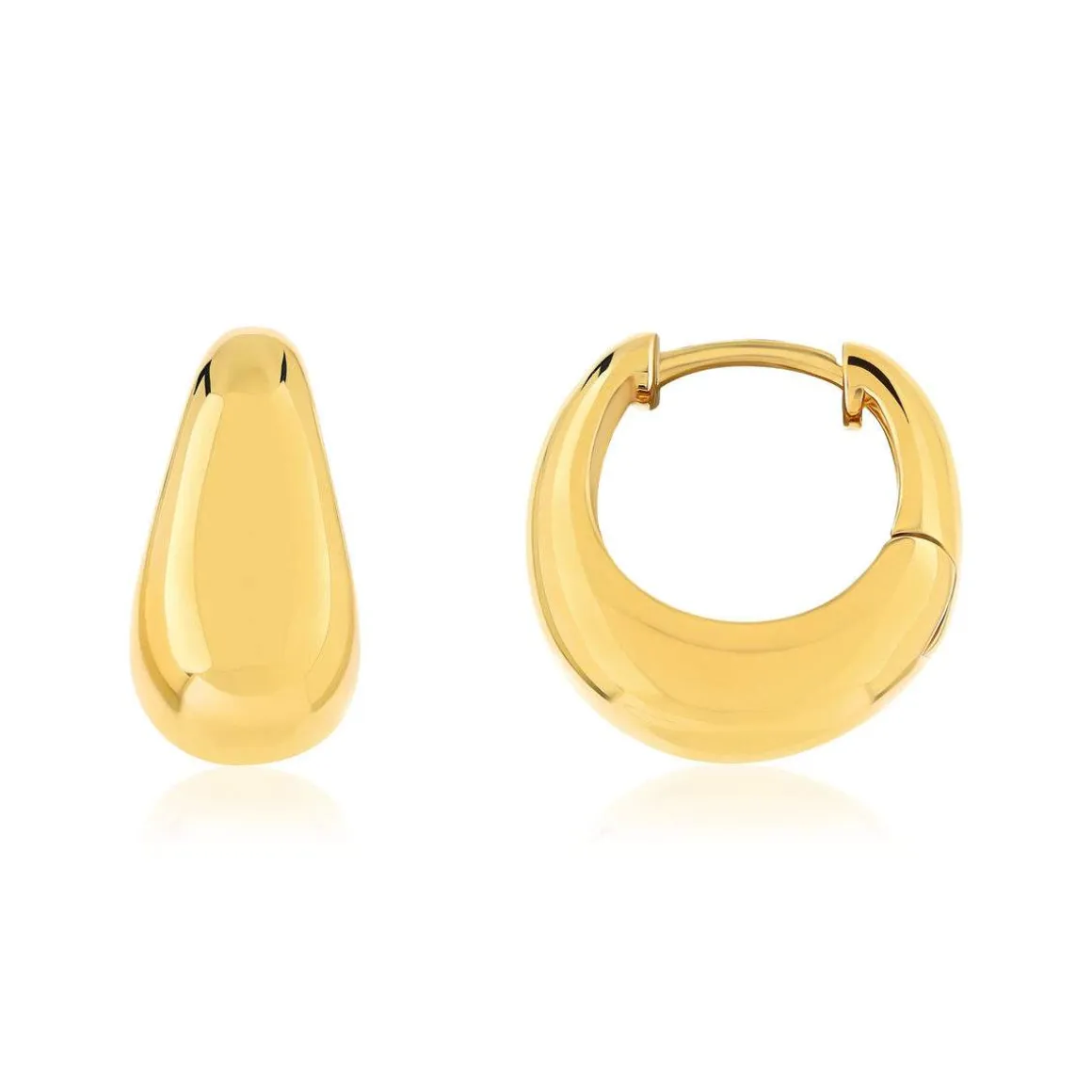 Créoles plaqué or jaune 15mm