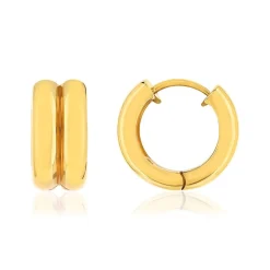 Créoles plaqué or jaune 18mm