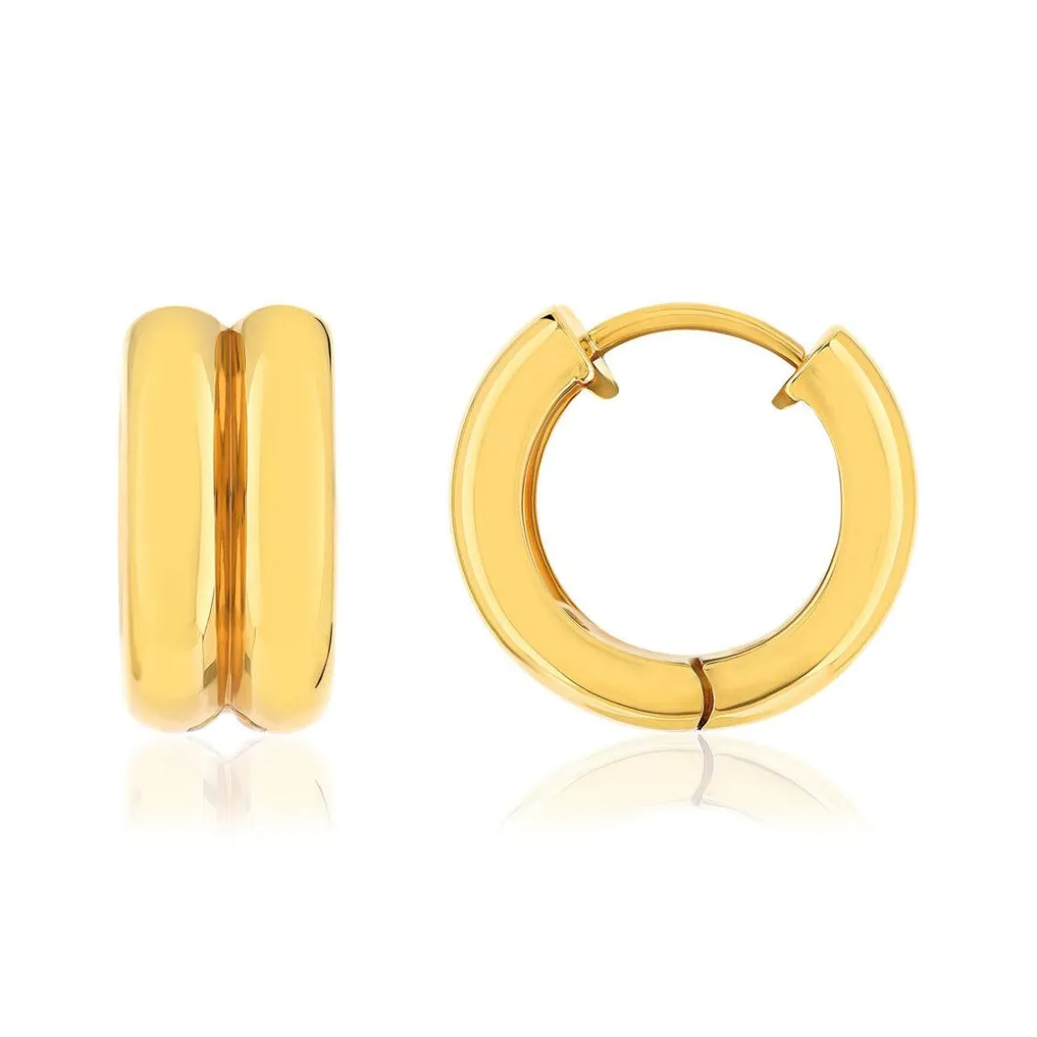Créoles plaqué or jaune 18mm