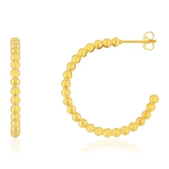 Demi créoles plaqué or jaune