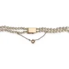 Double rang d'occasion or 750 jaune perle de culture
