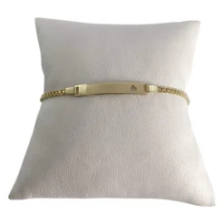 Gourmette d'occasion or 750 jaune coeur maille fantaisie