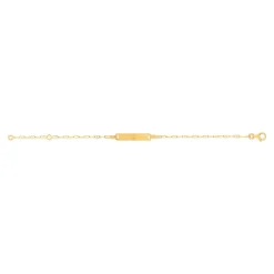 Gourmette personnalisable bébé or jaune 750