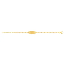 Gourmette personnalisable bébé or jaune 750