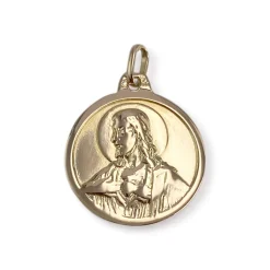Médaille d'occasion or 750 jaune religieuse