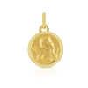 Médaille or 750 jaune diamanté ange