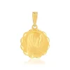 Médaille or 750 jaune diamanté Vierge