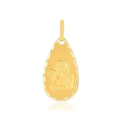 Médaille or 375 jaune goutte ange