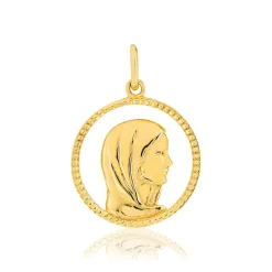 Médaille or jaune 375 vierge
