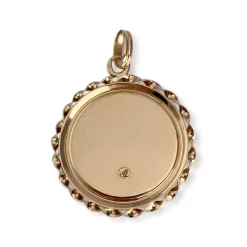 Médaille vierge d'occasion or 750 jaune