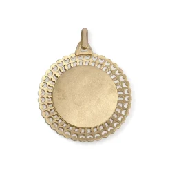 Médaille vierge d'occasion or 750 jaune