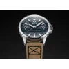 Montre AVI-8 homme acier cuir beige