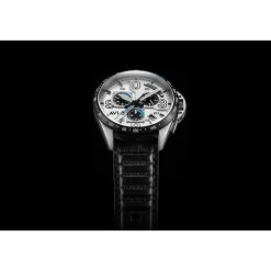 Montre AVI-8 homme chronographe acier cuir noir