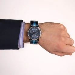 Montre BALMAIN downtown homme bracelet textile bleu fonce