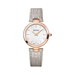 Montre Balmain femme acier doré rose cuir beige