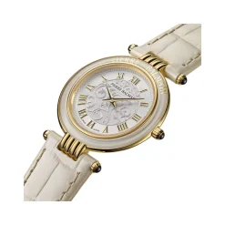 Montre BALMAIN haute elegance femme bracelet cuir vernis beige