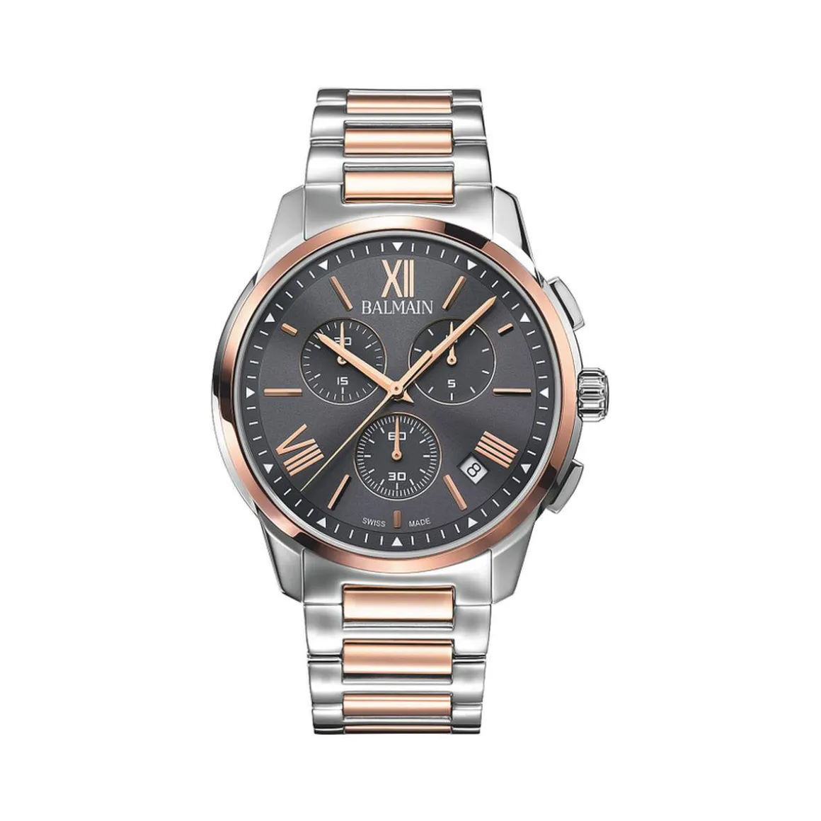 Montre BALMAIN madrigal homme bracelet acier inoxydable bicolore rose