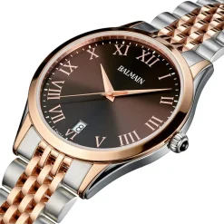 Montre BALMAIN tradition homme bracelet acier inoxydable bicolore rose