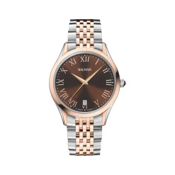 Montre BALMAIN tradition homme bracelet acier inoxydable bicolore rose