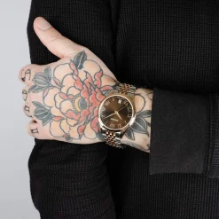 Montre BALMAIN tradition homme bracelet acier inoxydable bicolore rose