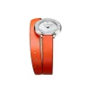 Montre Baume & Mercier Promesse femme acier bracelet double tour cuir orange