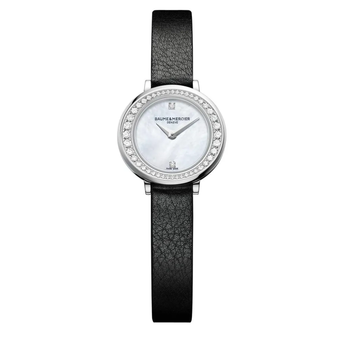 Montre Baume & Mercier Promesse femme acier bracelet double tour cuir orange