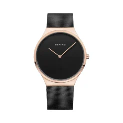 Montre Bering homme Classique rose milanais noir