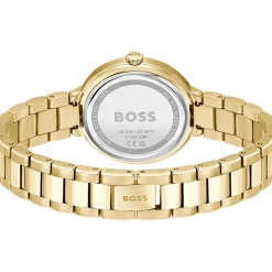 Montre BOSS business femme bracelet acier inoxydable doré jaune