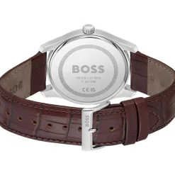 Montre BOSS business homme bracelet cuir marron