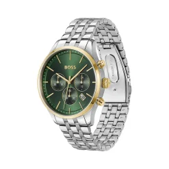 Montre BOSS business homme chronographe bracelet acier inoxydable argent