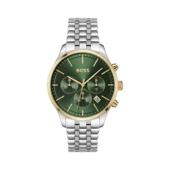 Montre BOSS business homme chronographe bracelet acier inoxydable argent