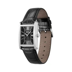 Montre BOSS desk homme bracelet cuir noir
