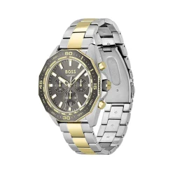 Montre BOSS Energy homme bracelet acier bicolore doré jaune