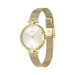 Montre Boss femme acier doré jaune