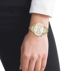 Montre Boss femme bracelet acier dore jaune