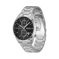 Montre BOSS Grand Prix 44 homme cadran noir bracelet acier